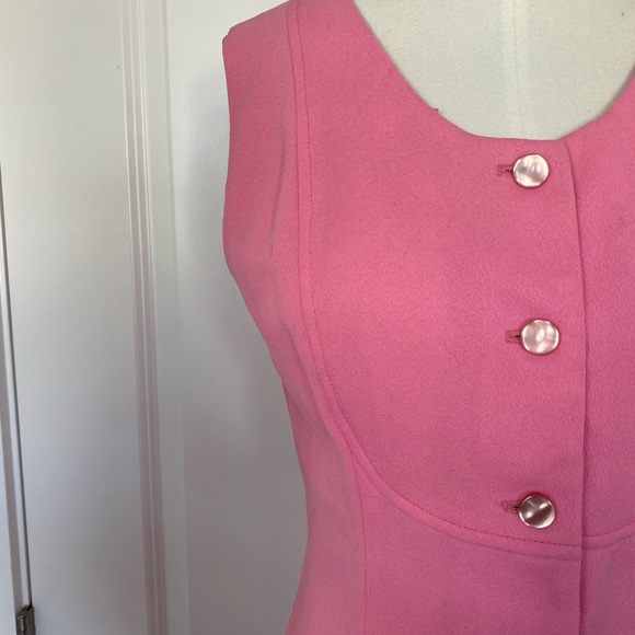 Vintage 1960s Barbie Pink mod dress - Picture 2 of 2